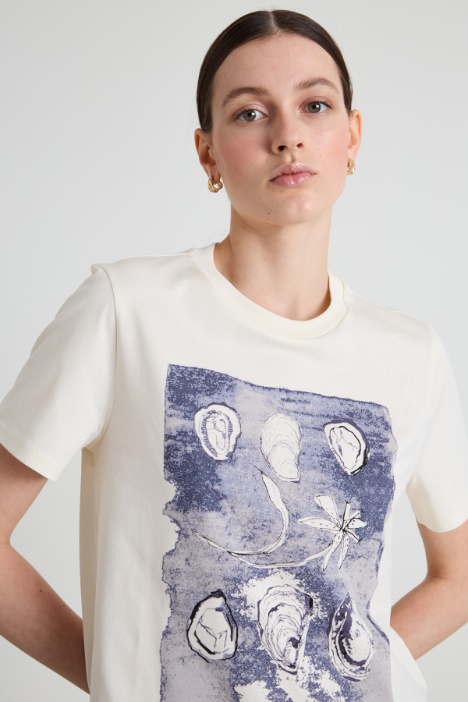 Camiseta de algodón con estampado