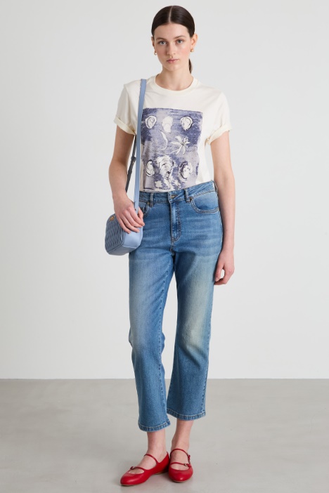 T-shirt in cotone con stampa Intrend