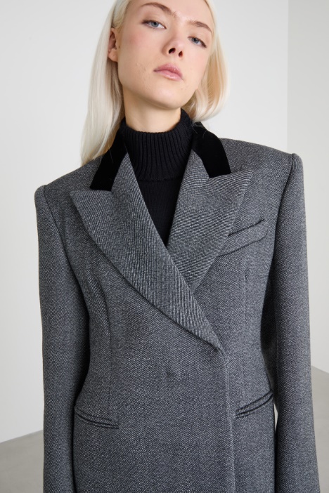 Cappotto in chevron con spalline Intrend - 2