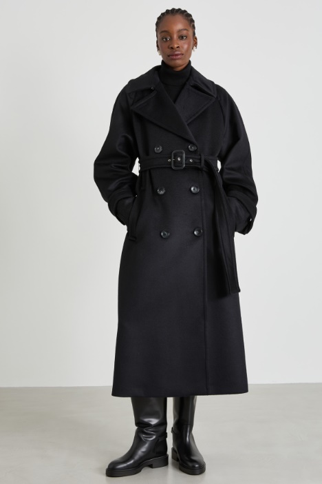 Cappotto doppiopetto in lana