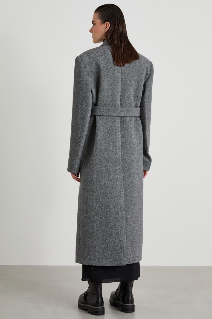 Long chevron coat Intrend - 3