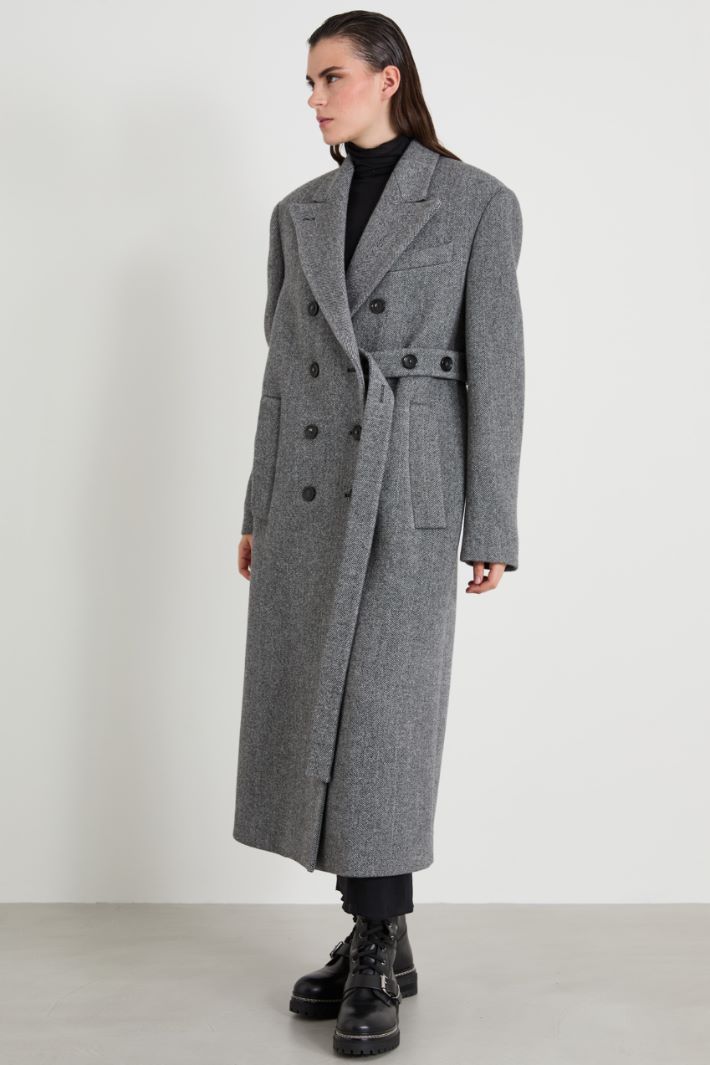 Long chevron coat Intrend - 4