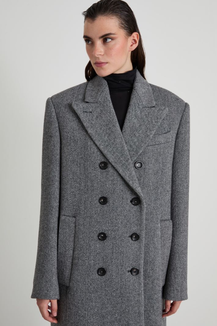 Long chevron coat Intrend - 2