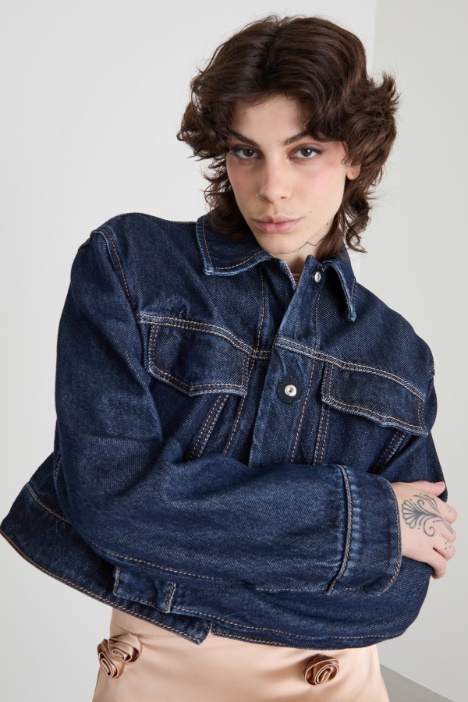Giacca boxy in denim