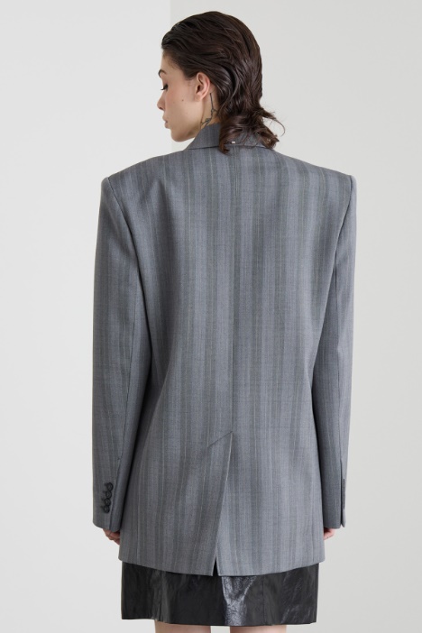 Pinstriped gabardine blazer Intrend - 3