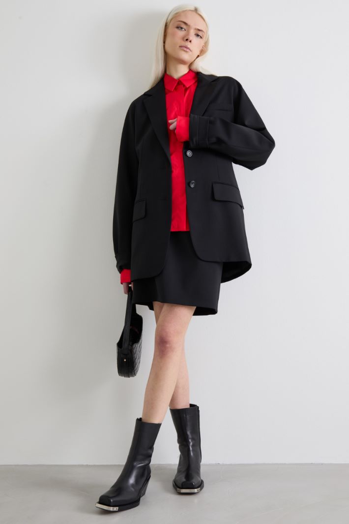 Blazer monopetto in tela