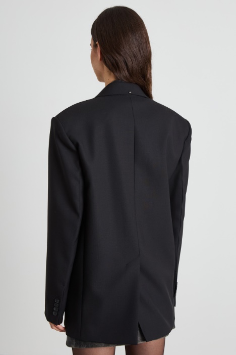 Blazer over in tela di lana