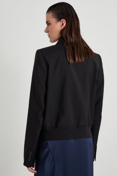 Giacca in tela di lana