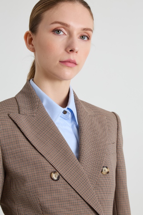 Blazer sfiancato pied de poule