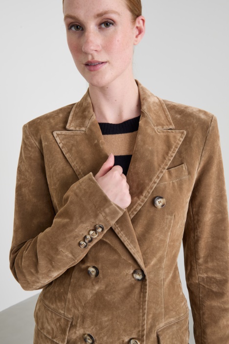 Blazer doppiopetto in velluto
