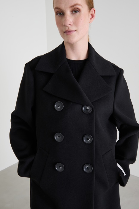 Caban doppiopetto in drap