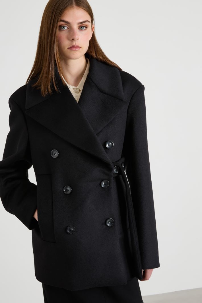 Oversized belted pea coat Intrend - 2