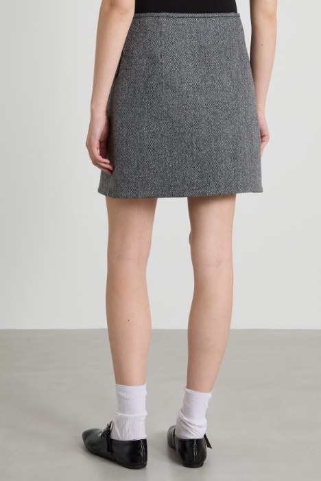 Gonna a portafoglio in chevron