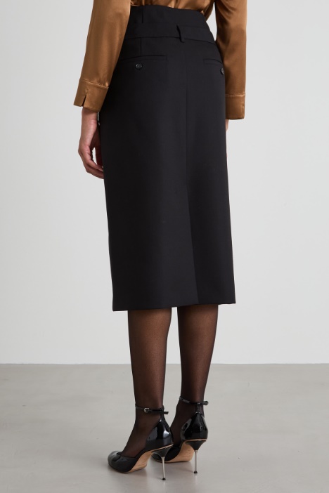 Gonna a tubino con baschina