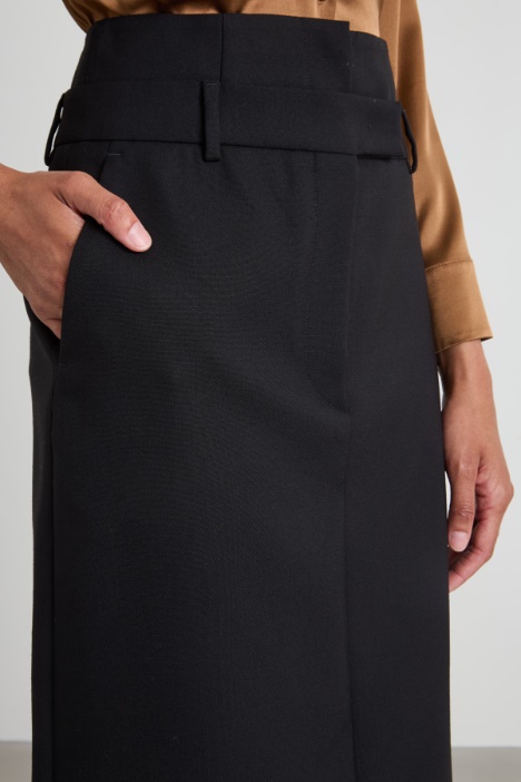 Gonna a tubino con baschina