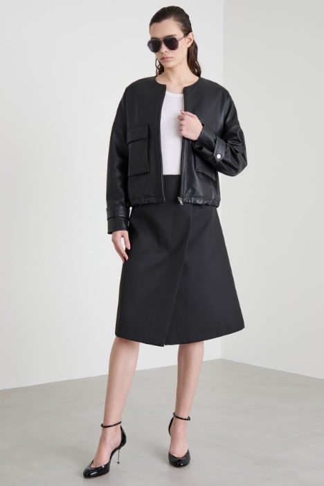 Flared skirt in technical twill Intrend