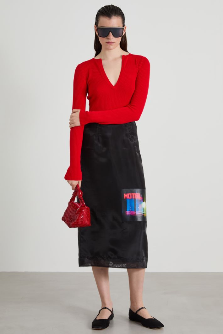 Organza skirt with appliqué Intrend