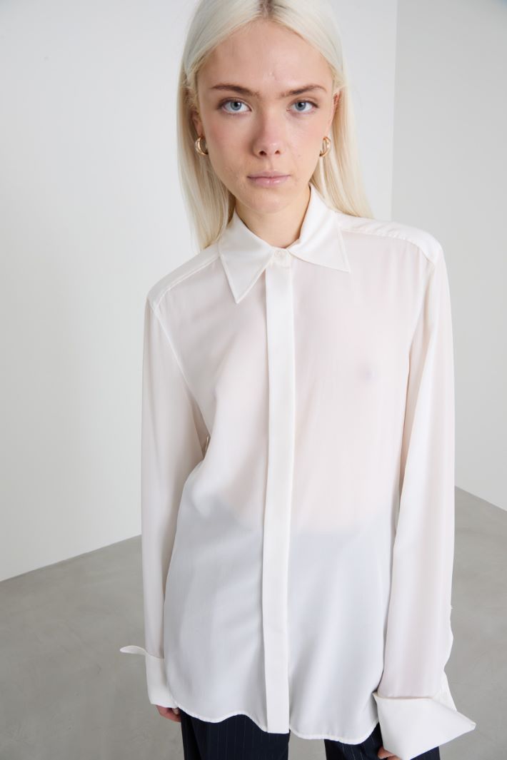 Shirt with folded cuffs Intrend - 4