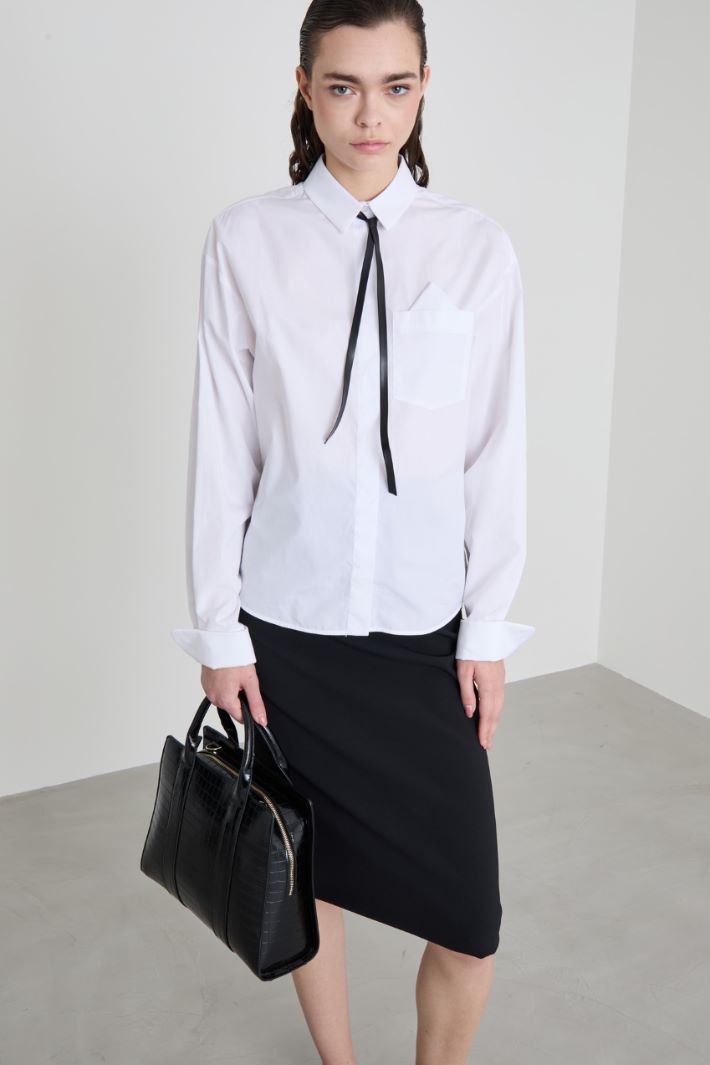 Poplin shirt with necktie Intrend