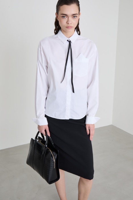 Poplin shirt with necktie Intrend