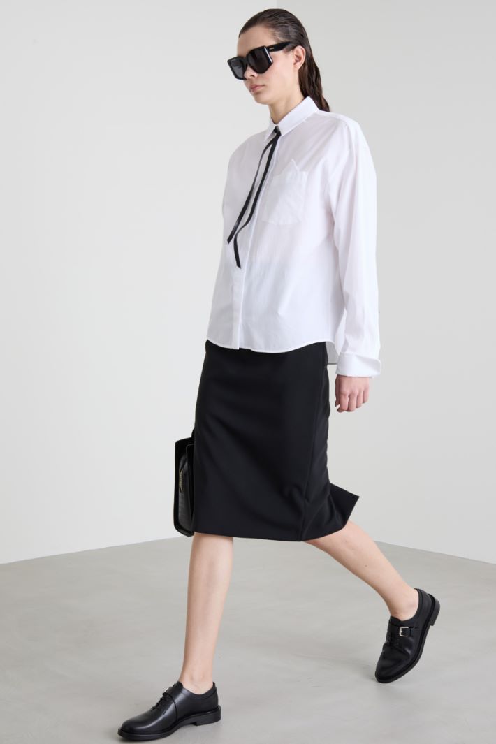 Poplin shirt with necktie Intrend - 3