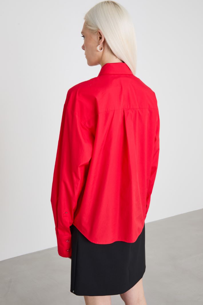 Camisa de popelina con corbatín Intrend - 2