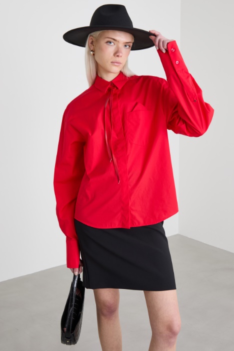Poplin shirt with necktie Intrend