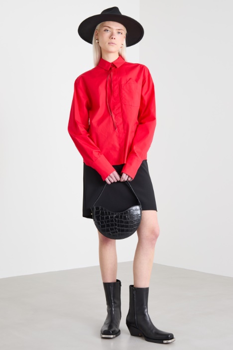 Poplin shirt with necktie Intrend