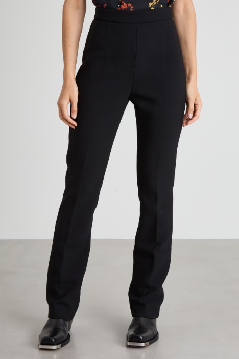 Pantaloni slim in misto lana