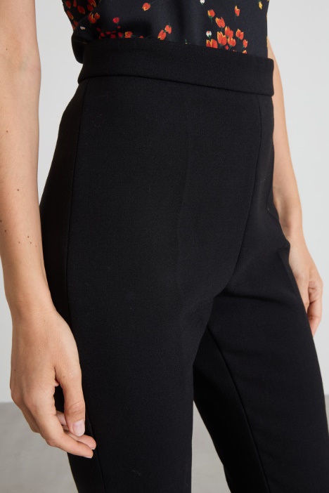 Pantaloni slim in misto lana