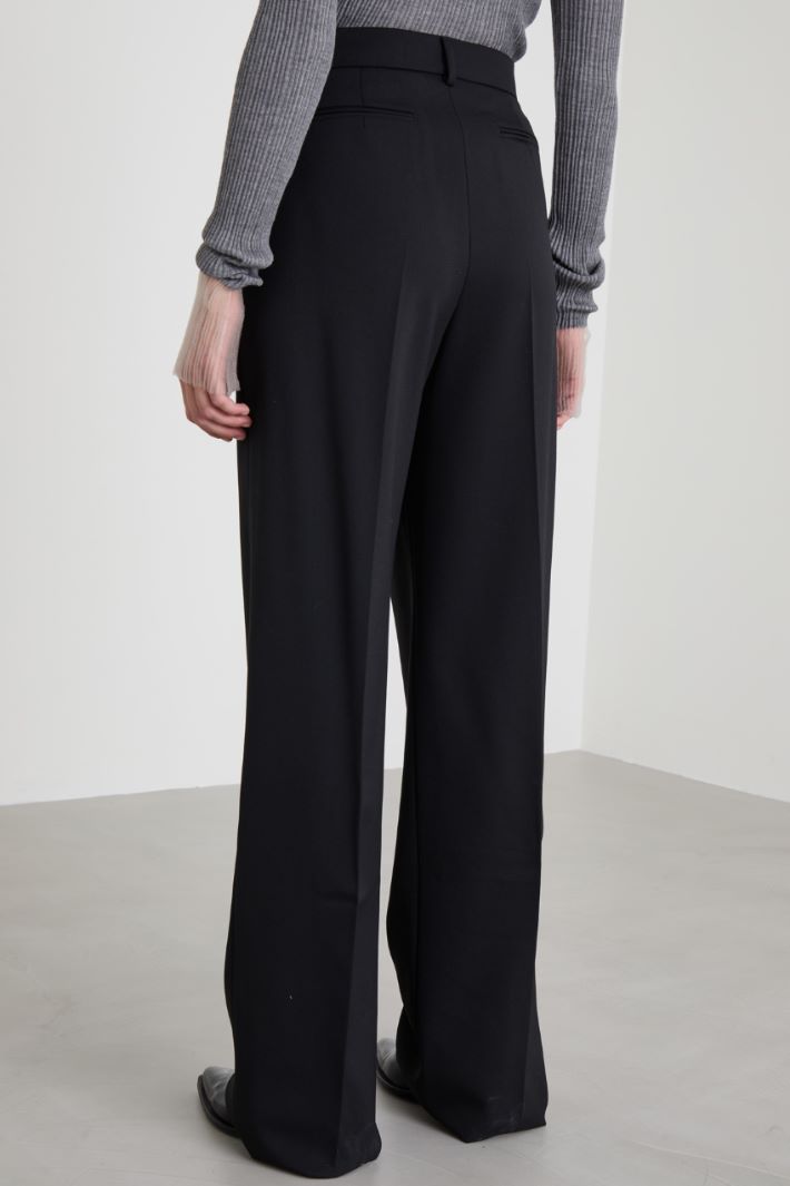 Pantaloni palazzo con doppia piega Intrend - 3