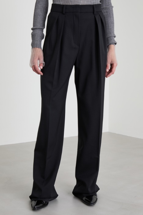 Pantaloni palazzo con doppia piega Intrend - 2