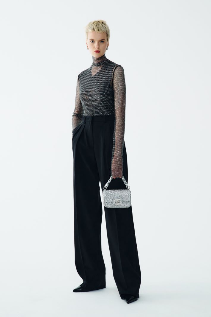 Pantaloni palazzo con doppia piega Intrend - 5