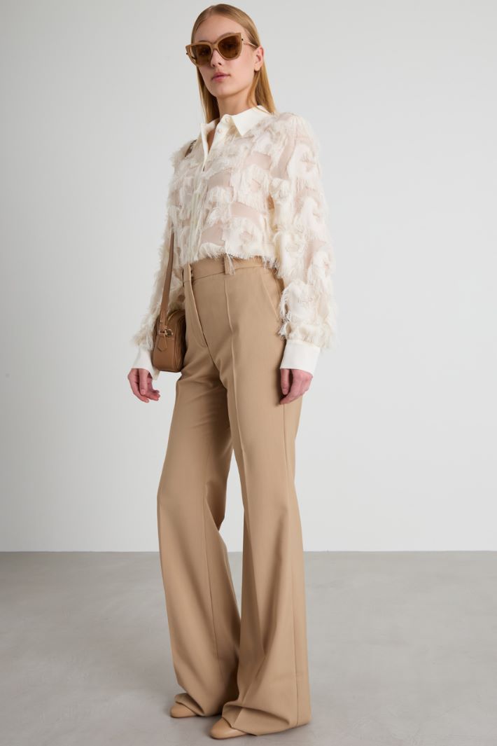 Pantaloni flare in lana Intrend