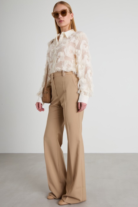 Pantaloni flare in lana Intrend