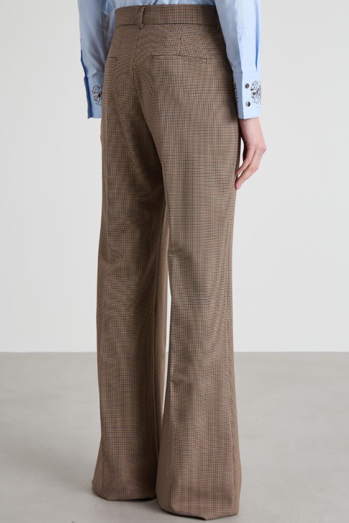 Pantaloni in lana pied de poule Intrend - 3