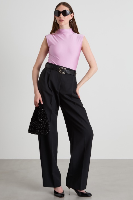 Pantaloni ampi in misto lana Intrend