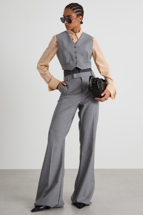 Cropped wool waistcoat Intrend