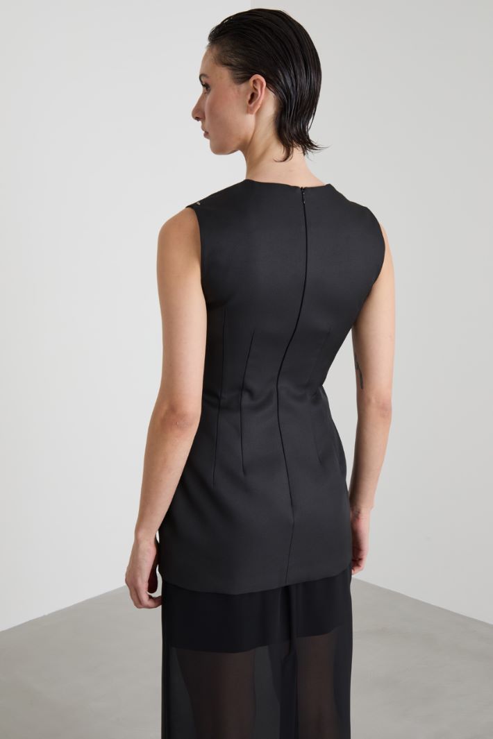Sleeveless top with corset detail Intrend - 2