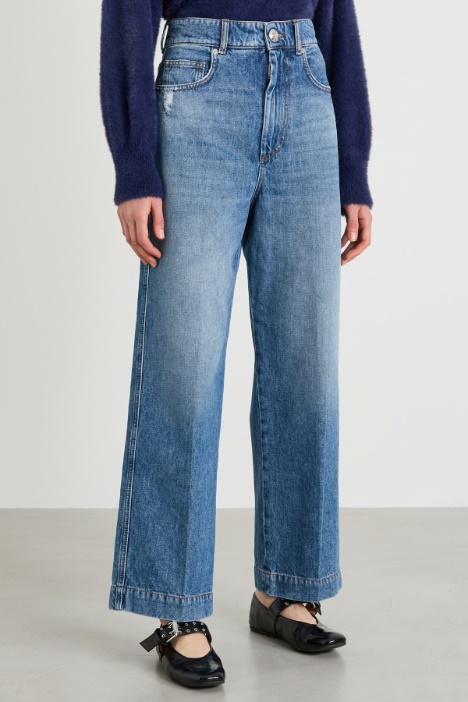 Jeans dritti in denim