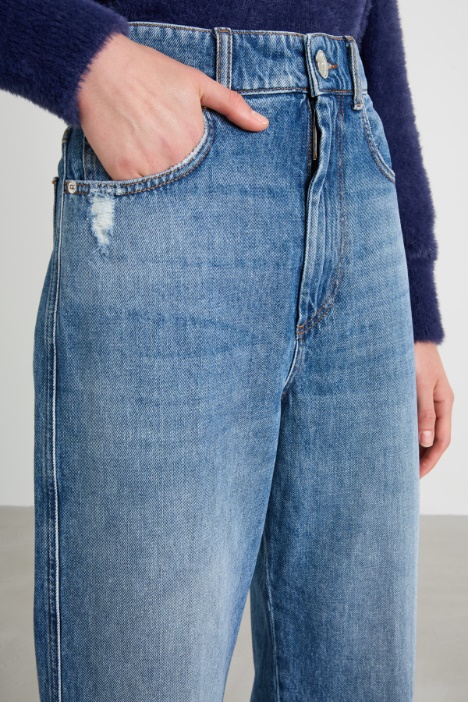 Jeans dritti in denim