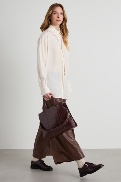 Oversized silk crepe shirt Intrend