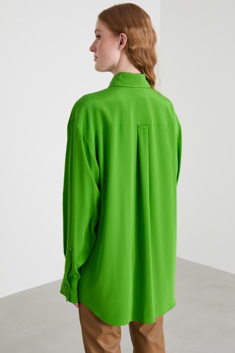 Camicia over in crépe di seta