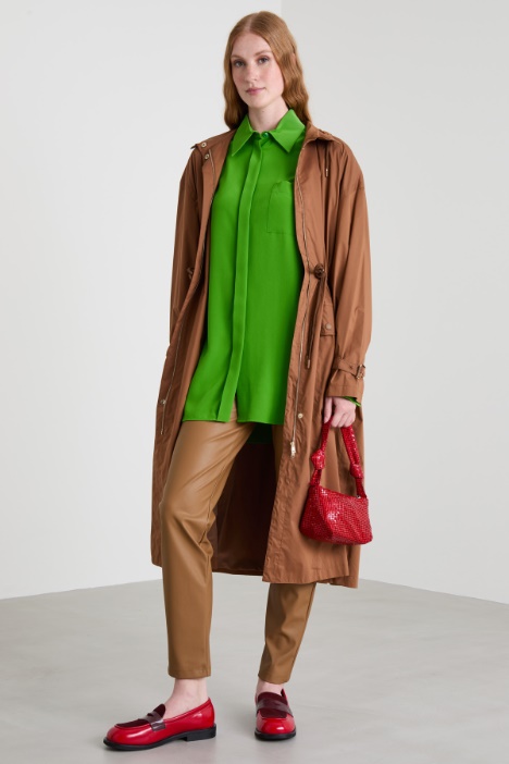 Oversized silk crepe shirt Intrend