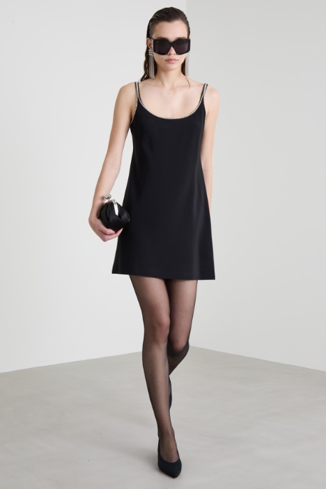 Short stretch viscose dress Intrend