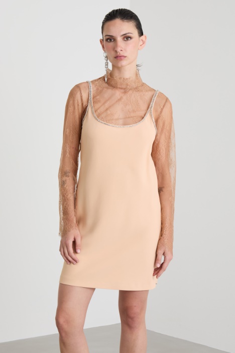 Abito corto in viscosa stretch