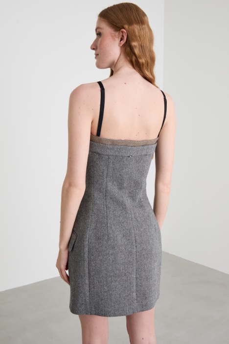 Abito a bustier in tweed