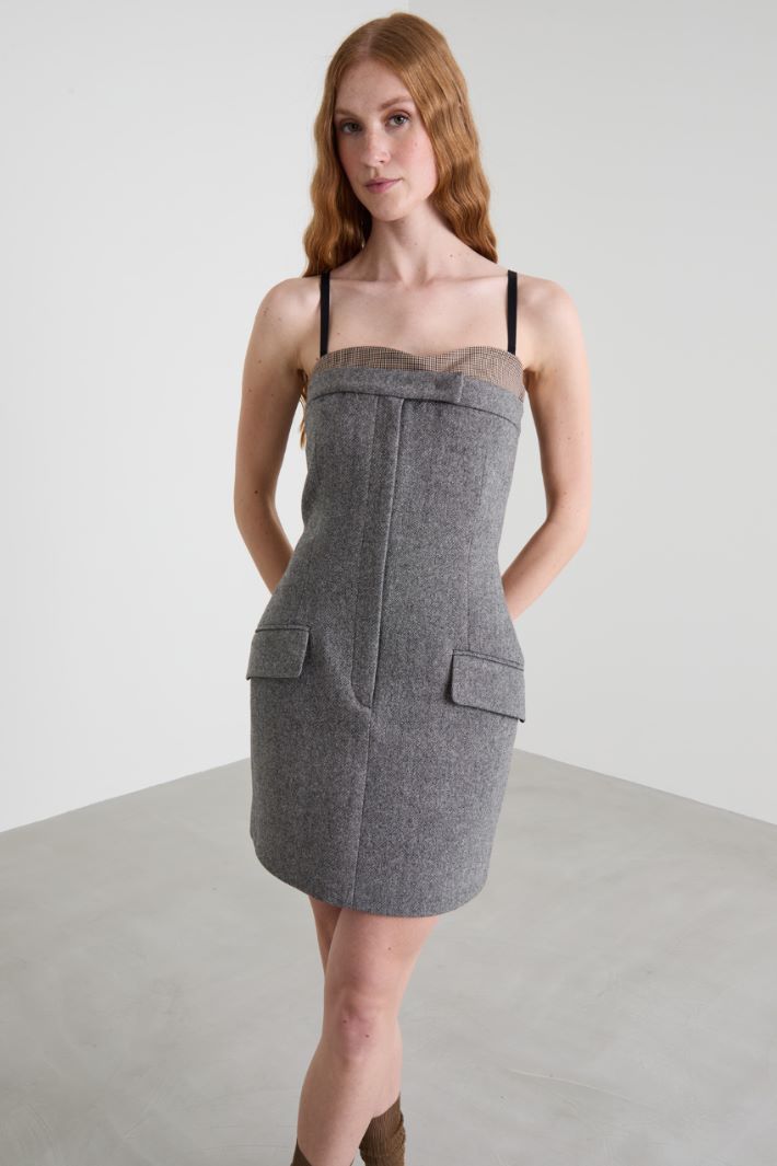 Tweed bustier dress Intrend - 2
