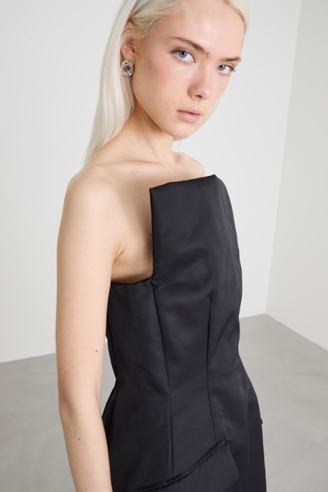 Abito bustier in duchesse