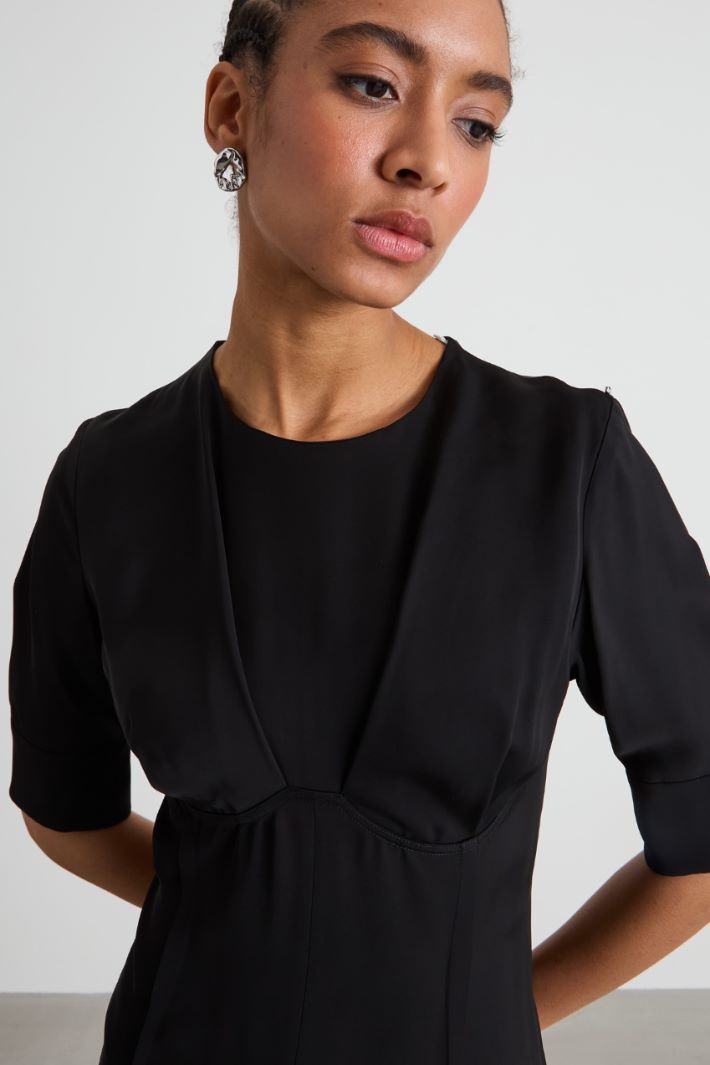 Washed satin dress Intrend - 4